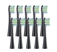 Replacement Heads，Compatible for Oclean Flow/X/X PRO/ Z1/ F1/ One/Air 2 /SE Brush Soft Sonic Toothbrush Vacuum(10 Black)
