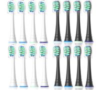 Replacement Heads Compatible with Sonicare Toothbrush, Replacement Brush Head for Philips Sonicare Electric Toothbrush 4100 5100 6100 9900 C2 W3 and More Snap-on Handles (8white+8black)