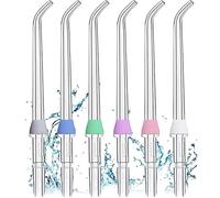 Replacement Heads Compatible with Waterpik, 6 Pcs Water Flosser Tips for Wp100, Wp250, Wp300, Wp450, Wp660, Wp900 Oral Irrigator
