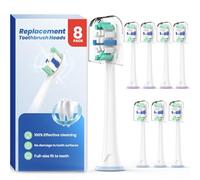 Replacement Heads for Philips Sonicare: Replacement Brush Head Compatible with Philips Sonicare - Toothbrush Heads Soft Compatible with DiamondClean, FlexCare, ProtectiveClean and More, 8 Pack