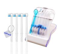 Replacement Heads for Waterpik, Replacement Picks for Water Pik Water Flosser (10 Tips & Storage Case), Water Flosser Replacement Tips for Waterpik WP-663 WP-150 WP-660 WP-580 wp-150w wp667w WP-140