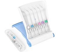 Replacement Heads for Waterpik, Replacement Picks for Water Pik Water Flosser (8 Orthodontic Tips + Storage Case + Travel Case Bundle)