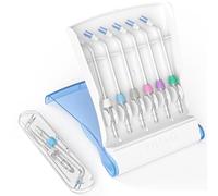 Replacement Heads for Waterpik, Replacement Picks for Water Pik Water Flosser (8 Plaque Chaser Tips + Storage Case + Travel Case Bundle)