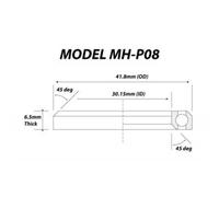 Replacement Headset Bearings - Pair / 41.8mm x 30.15mm x 6.5mm (45/45 Degree)