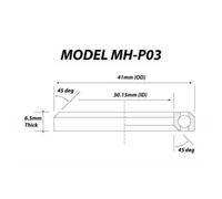 Replacement Headset Bearings - Single / 41mm x 30.15mm x 6.5mm (45/45 Degree)