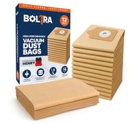 Replacement Henry Hoover Bags NVM-1CH (12 Pack) - Compatible with Henry, Hetty, Harry & Henry XL | High-Filtration Dust Bags for Numatic Vacuum Cleaners by Boltra