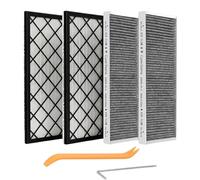 Replacement HEPA + Activated Carbon Cabin Air Filter Set for Tesla Model Y 2020-2026, Eliminates Pollen, Dust & Odors with Easy 15-Min DIY Installation (4 Pack)