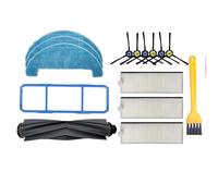 Replacement HEPA Filter Main Side Brush Mop Cloths Compatible with ILife A7 A9S DEXP LF800 Genio Deluxe 500 Robot Vacuum Cleaner Spare Part (set 5)