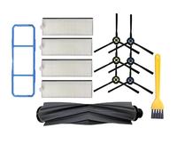 Replacement HEPA Filter Main Side Brush Mop Cloths Compatible with ILife A7 A9S DEXP LF800 Genio Deluxe 500 Robot Vacuum Cleaner Spare Part (set 2)