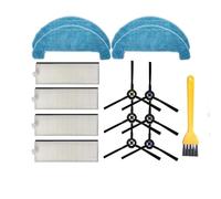 Replacement HEPA Filter Main Side Brush Mop Cloths Compatible with ILife A7 A9S DEXP LF800 Genio Deluxe 500 Robot Vacuum Cleaner Spare Part (set 3)