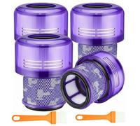 Replacement HEPA Filters for Dyson V11 Animal, Absolute, Torque Drive, Total Clean, V15 Detect, SV14 SV17 SV22 - Post-Motor Filters + 2 Cleaning Brush, Washable & Reusable (V11-4 PACK)