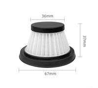 Replacement HEPA Vacuum Filter for Duck Compact Cordless Cleaner Black 2.64x1.57 Inch 4/8 Pack(8 PACK)