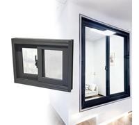 Replacement Horizontal Sliding Shed Window - 120x45cm Dark Gray Ideal for Basements Sheds and Chicken Coops - Durable and Stylish Slider Casement Design