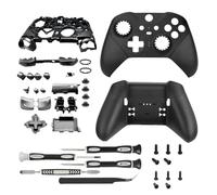 Replacement housing Shell kit for Xbox One Elite Series 2 Controller Replacement Parts Full Shell Case Cover Set Faceplates Middle Frame ABXY LT RT Buttons LB RB Bumper Accessories Tools（Black）