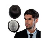 Replacement Human Hair Toupee for Men Hair Replcement System 0.02-0.04mm Ultra Thin PU Skin Men's Hair Prosthesis Systems
