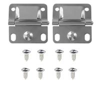 Replacement Ice Chest Hinges, Cooler Hinge Replacement, Portable Stainless Steel Cooler with Screws, Furniture Hinges Hardware for Wine Cabinets, Bookshelves, Closets