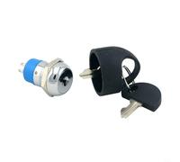 Replacement Ignition Switch Lock with 2 Keys for Pride Mobility Scooters, Zinc Alloy Shell Chrome Plated, Spare On/Off Start Lock Core for Multiple Pride Mobility Scooter Models