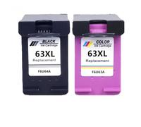 Replacement Ink Cartridge Compatible With 63 XL Compatible With Deskjet 1110 1111 1112 2130 2131 2132 Printers Re-Manufactured 63XL(1BK 1COLOR)