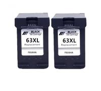 Replacement Ink Cartridge Compatible With 63 XL Compatible With Deskjet 1110 1111 1112 2130 2131 2132 Printers Re-Manufactured 63XL(2BK)