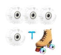 Replacement Inline Skate Wheels | 4 Piece Roller Skate Wheels Roller Skate Wheels Replacement Wheels for High Elastic Wear-resistant Roller Skates for Double Skating