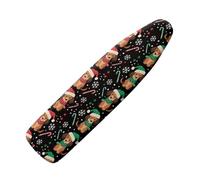 Replacement Ironing Board Cover With Padding Dog Heat Resistant Cotton Polyester Fabric, Anti Scorch Protector For Steam Iron, Elasticated Edge Non-Slip Universal Fit140X45Cm/55X18In
