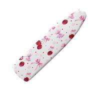 Replacement Ironing Board Cover With Padding Red Cherry Padded Iron Board Cover With Elasticated, Heat Resistant Cotton Polyester Fabric, Elasticated Edge Non-Slip Universal Fit130X35Cm/51X14In