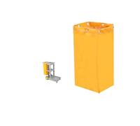 Replacement Janitorial Cart Bag-16 x 11 x 27inches, High Capacity Waterproof Thickened Housekeeping Commercial Janitorial Cleaning Cart Bag with 6 Brass Grommets - 23 Gallon (Yellow)