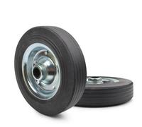 Replacement Jockey Wheel 200mm X 55mm 20mm Bore 8" Solid Rubber 150Kg