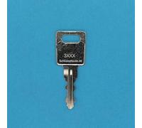 Replacement key for older Jetbag and Thule roof boxes, ski boxes. The key has the beard on both sides. Key number 3035