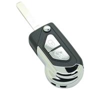 Replacement Key Shell Compatible with DS3 C3 2 Button VA2 Blade Keyless Entry Remote Flip Key Case Fob PG321
