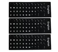 Replacement Keyboard Sticker, Keyboard Stickers Replacement English Non-Transparent for Laptops Desktops 3PCS