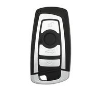 Replacement Keyless Entry Key Fob Cover for BMW 1 2 3 4 5 6 7 Series X3 X5 M2 M3 M5 F Series 235ix 320 E90 E92 E93 F10 F20 F30 F40 Key Fob Case Shell (Silver, 4 Buttons)