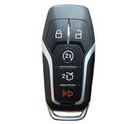 Replacement Keyless Entry Remote Smart Key Fob Shell Case Fit for Ford F150 Fusion Explorer Mustang Lincoln MKZ MKC 5 Buttons Button Pad Cover (Black, 5 Buttons)