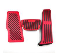 Replacement Kit Car Accelerator Gas Brake Pedals Footrest Pedal Non Slip Pad Cover Accessories For Toyota For Camry XV70 2018-2022(Red2)