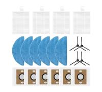 Replacement Kit Compatible with ILIFE A30 Pro Robot Vacuum, 4 Filters+6 Mop Cloths+6 Dust Bags+4 Side Brushes, 20-Piece Cleaning Accessories