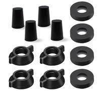 Replacement Kit for Berkey® Water Filter System Elements - 4 wing nut, 4 Washers & 4 water filter hole plugs Compatible with Berkey® Gravity Water Filter System and Black Activated Carbon Filters