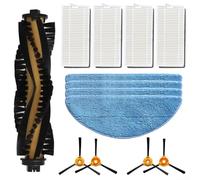 Replacement Kit for Cecotec, for conga M50 and M50,for x-treme Robot Vacuum,with Main Brush Side Brushes Filter and Mop Cloths Accessory Set(A)