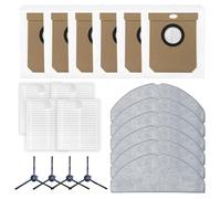 Replacement Kit for Conga 8490 Featuring Side Brushes Filter Mop Cloths and Non Woven Collection Bags