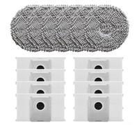 Replacement Kit For ECOVACS T30C PRO For OMNI Vacuum Cleaner，Vacuum Accessories For Home Floor Cleaning, Includes 6 Microfiber Mop Pads And 8 Dust Collection Bags