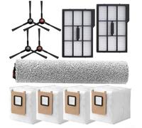 Replacement Kit for Eufy for omni for e25 E28 Main Brush Side Brushes Filters Bags - Long-Lasting Nylon Plastic Meltblown Fibres Non-Woven Fabric Complete Set