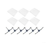 Replacement Kit For Eufy G50 And L60 For Hybrid With Six Hepa Filters Plus Six Side Brushes For Deep Corner Cleaning And Pet Hair Removal On Hard Floors