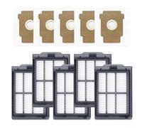 Replacement Kit for Roomba Plus 405/505, with 5 Dust Bags and 5 Filter, Strong Seal and Allergen Capture for Hygienic Floors