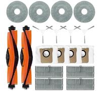 Replacement Kit Parts Compatible with Xiaomi Vacuum Cleaner M30S D103CN Main brush Side brush HEPA Filter Mop Cloth Dust bag Accessories(18 pcs)