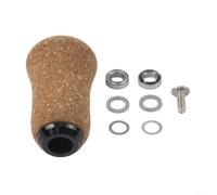 Replacement knob designed for DAIWA for STELLA for STRADIC fishing reels with rubber cork and metal base to improve usability and longevity (Gold)