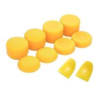 Replacement L2 R2 Buttons Trigger Extender + Silicone Analog Thumb Stick Cap Cover Grip Thumbsticks Joystick for Sony PS4 PS4 Pro Slim Controller (Yellow)