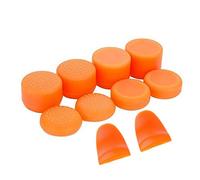Replacement L2 R2 Buttons Trigger Extender + Silicone Analog Thumb Stick Cap Cover Grip Thumbsticks Joystick for Sony PS4 PS4 Pro Slim Controller (Orange)