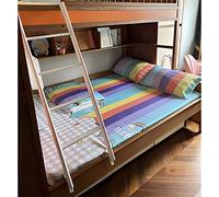 Replacement Ladder for Bunk Bed, Home Hanging High Sleeper Ladder with Hooks, Metal RV Hook-on Bunk Ladders for Dormitory Travel Camper (Color : White, Size : 1.5m(59in))