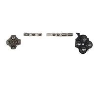 Replacement Left Right Buttons Kit ABXY D-Pad Rubber Button Home Start Volume Direction Button for PSP 3000 Slim Console- Clear Black