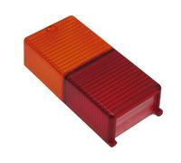 Replacement lens for rectangular 4 function trailer combination lamp: Stop/tail/indicator & number plate