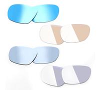 Replacement Lenses For Rayban Meta Wayfarer Rw4006 & Gen 2 Rw4012 50mm Smart Glasses-Transition,A 4-Color Set Of Interchangeable Smart Glasses Lenses In Silver/Ice Blue/White To Gray/White To Brown